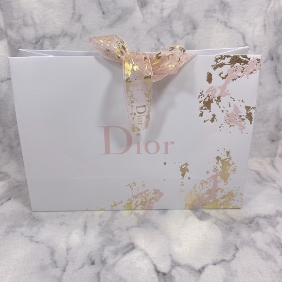 Dior Other - Dior Gift Bag White, Gold, Pink - 9.5Lx7W - NEW